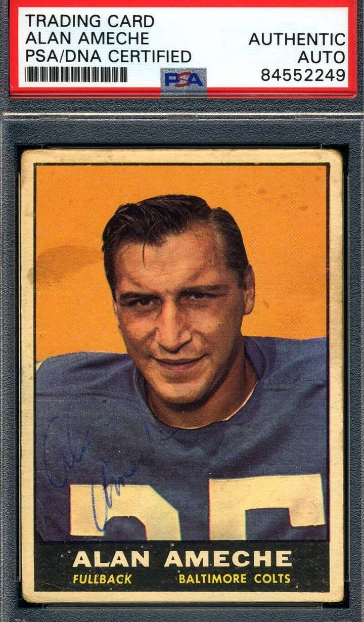 Alan Ameche PSA DNA Vintage Signed 1961 Topps Autograph
