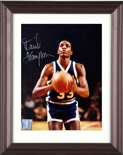 David Thompson signed Denver Nuggets 8x10 Photo Framed- Collector's Showcase COA