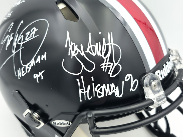 Archie Griffin Eddie George Troy Smith Auto Buckeyes Black Full Size Auth Helmet