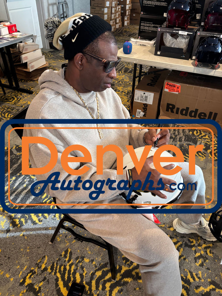 Deion Sanders Signed Colorado Buffaloes Authentic White Helmet Beckett 49652