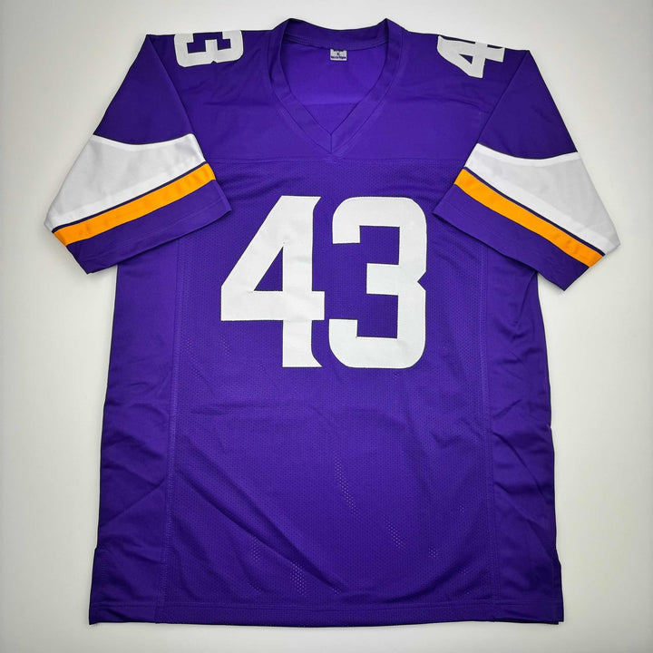 Autographed/Signed Andrew Van Ginkel Minnesota Purple Jersey JSA COA