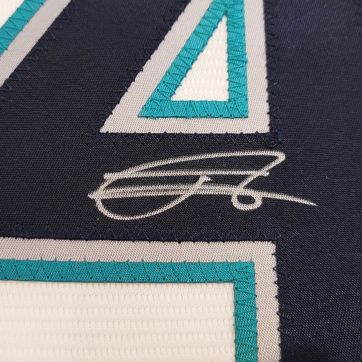 Seattle Mariners Julio Rodriguez Signed White Nike Jersey Size M Beckett
