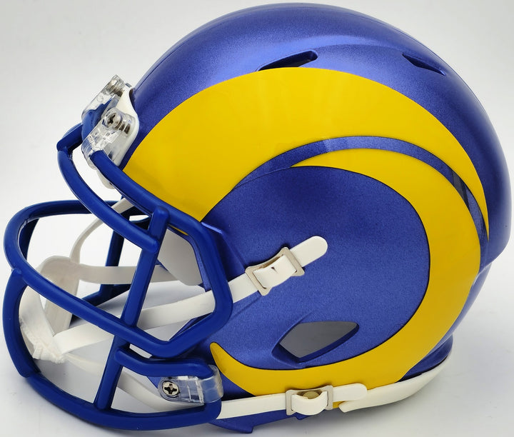 Kyren Williams Signed Los Angeles Rams Blue Speed Mini Helmet Beckett Witness