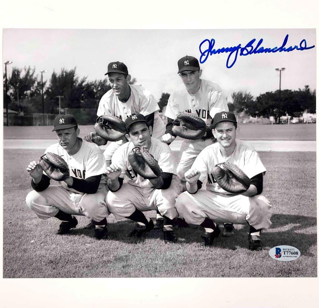 Johnny Blanchard autograph New York Yankees signed 8x10 photo BAS COA Beckett