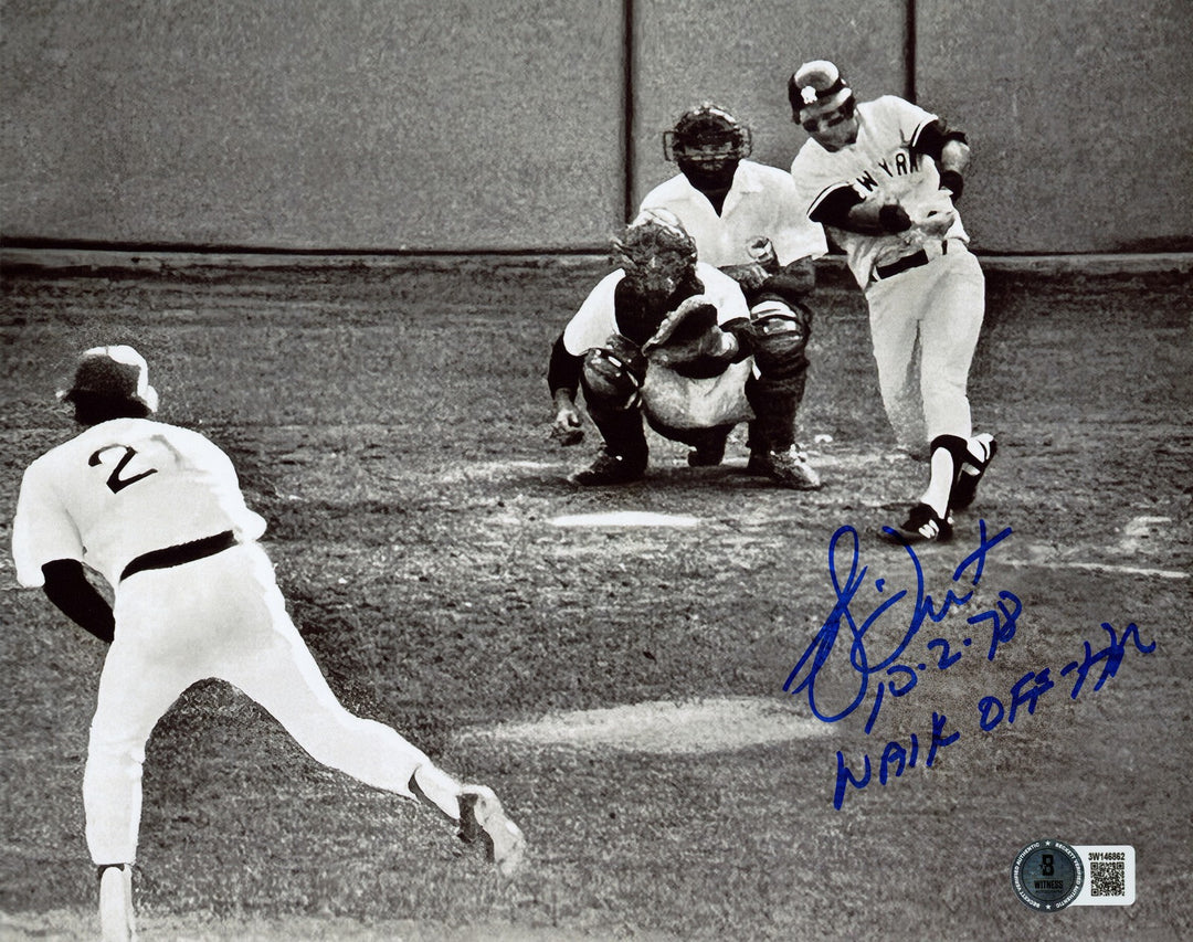 Bucky Dent Signed 8x10 Photo Yankees "10-2-78 Walk Off HR" Beckett Witness