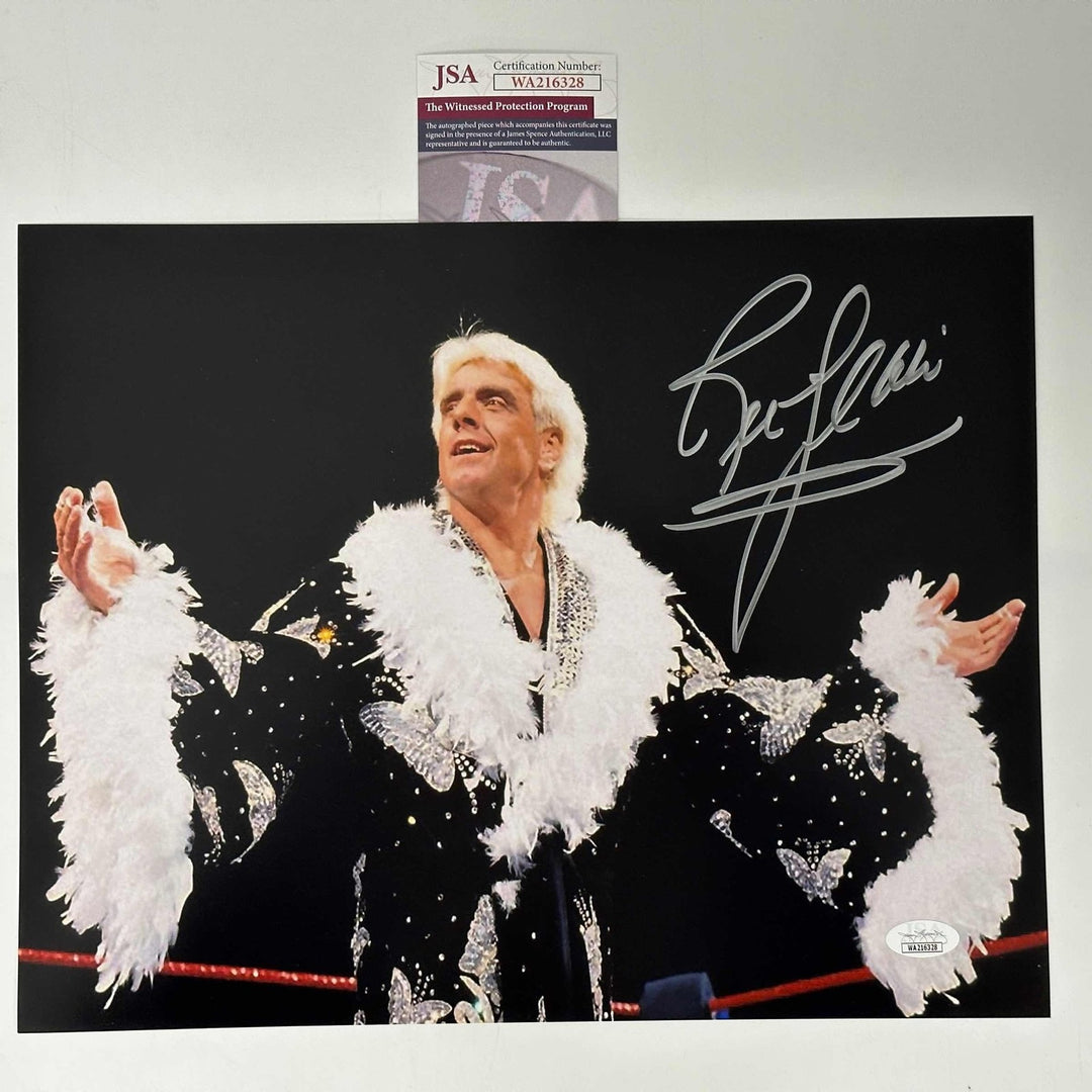 Autographed/Signed Ric Flair Nature Boy 8x10 WWE Photo JSA COA