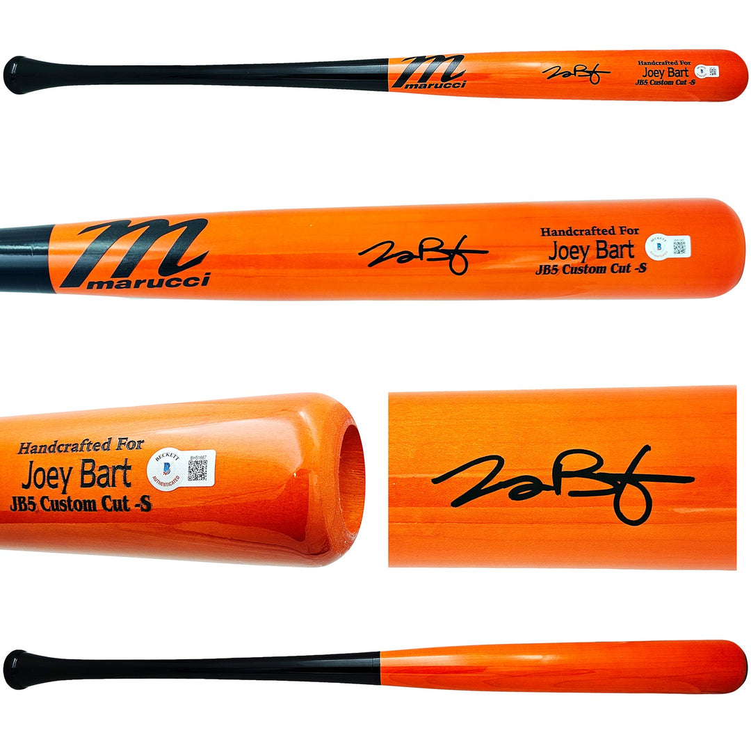 Joey Bart Signed Orange Marucci Player Model Bat San Francisco Giants Beckett