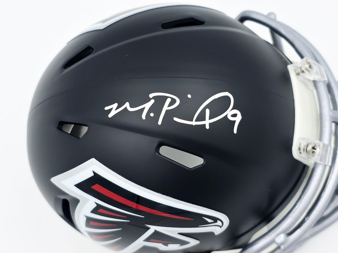 Michael Penix Jr. Signed Atlanta Falcons Black Speed Mini Helmet Beckett Wit