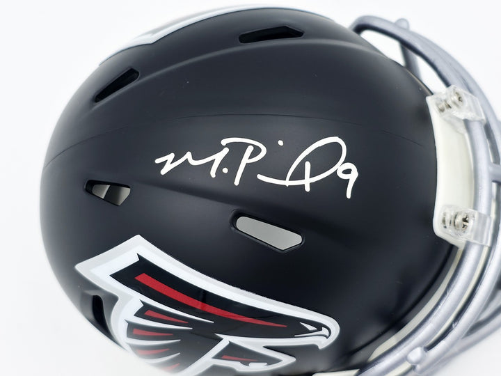 Michael Penix Jr. Signed Atlanta Falcons Black Speed Mini Helmet Beckett Wit