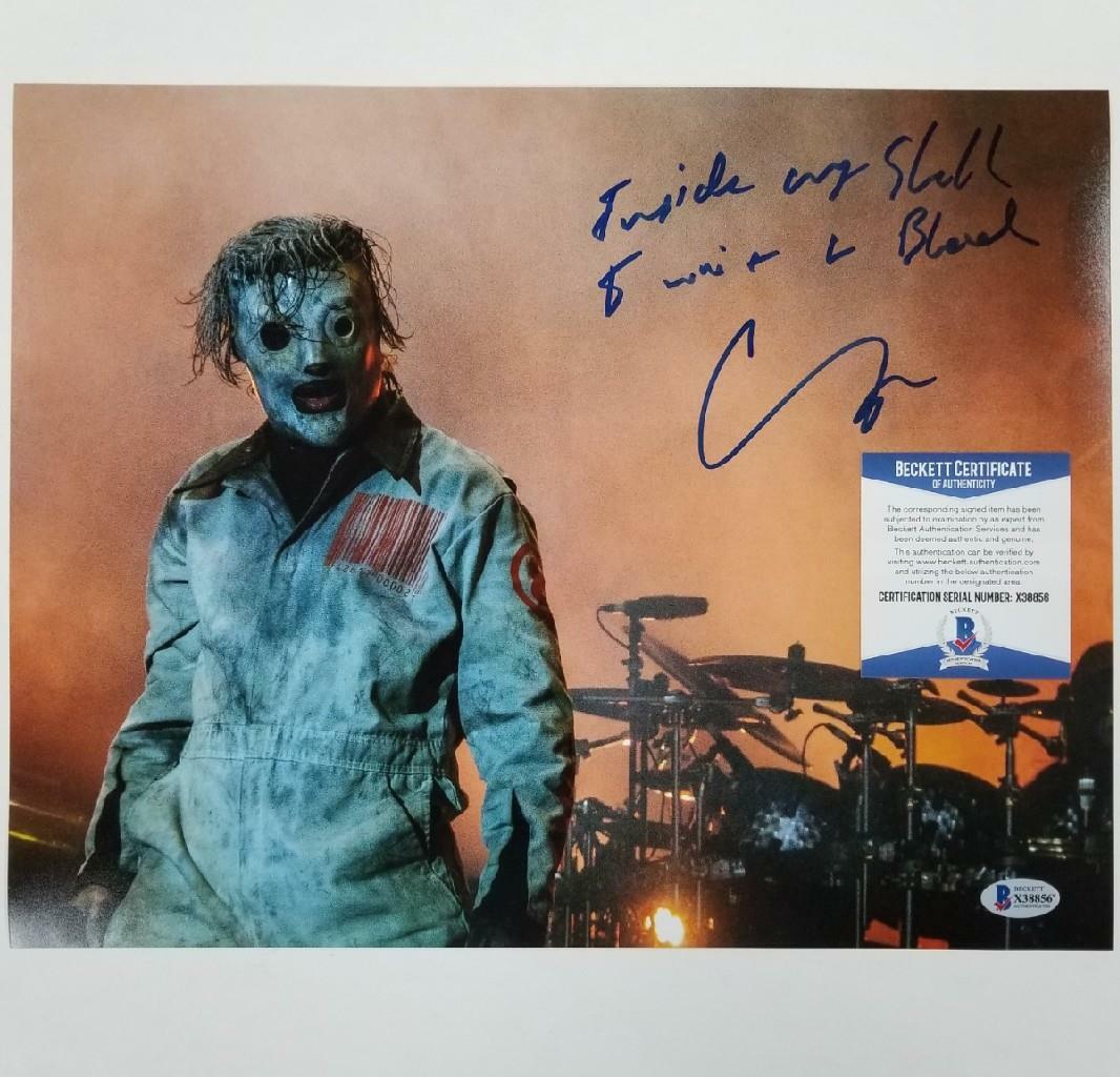 Corey Taylor signed Slipknot 11x14 Photo #2 Inscription 6 Autograph ~ BAS COA