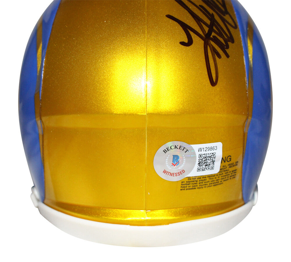 Kurt Warner Autographed/Signed St. Louis Rams Flash Spd Mini BAS 40371
