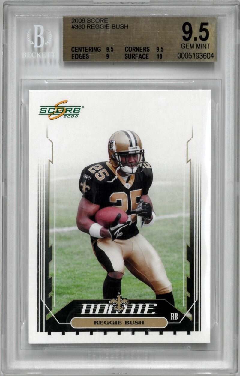 Reggie Bush 2006 Score Rookie Card (RC) #360- Beckett/BGS Graded 9.5 Gem Mint