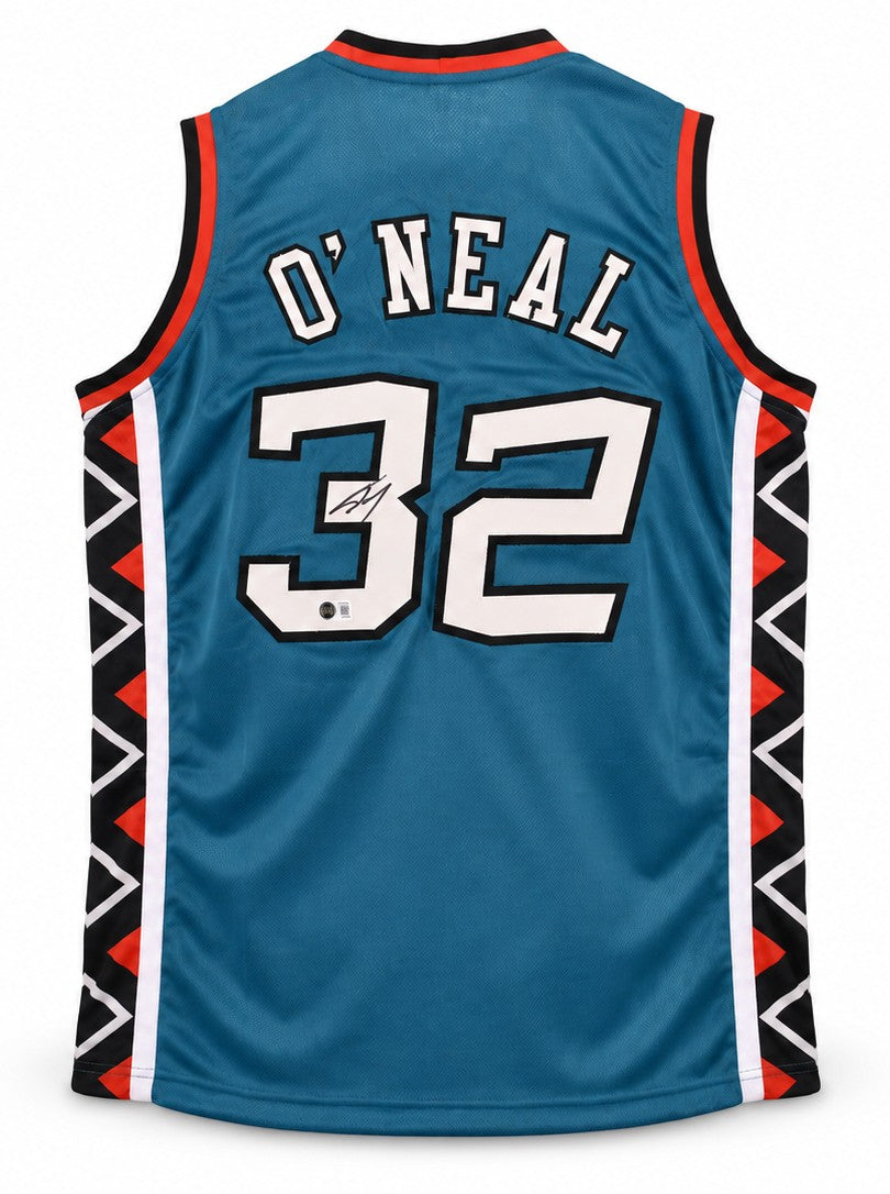 Shaquille O'Neal Signed 1996 All-Star Teal Jersey XL BAS Witness