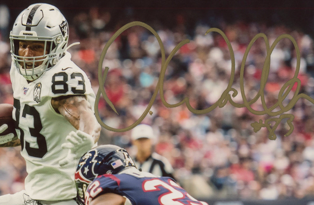 Darren Waller Autographed LV Raiders 8x10 Photo Inscriptagraphs COA Signed Wht