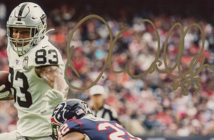 Darren Waller Autographed LV Raiders 8x10 Photo Inscriptagraphs COA Signed Wht