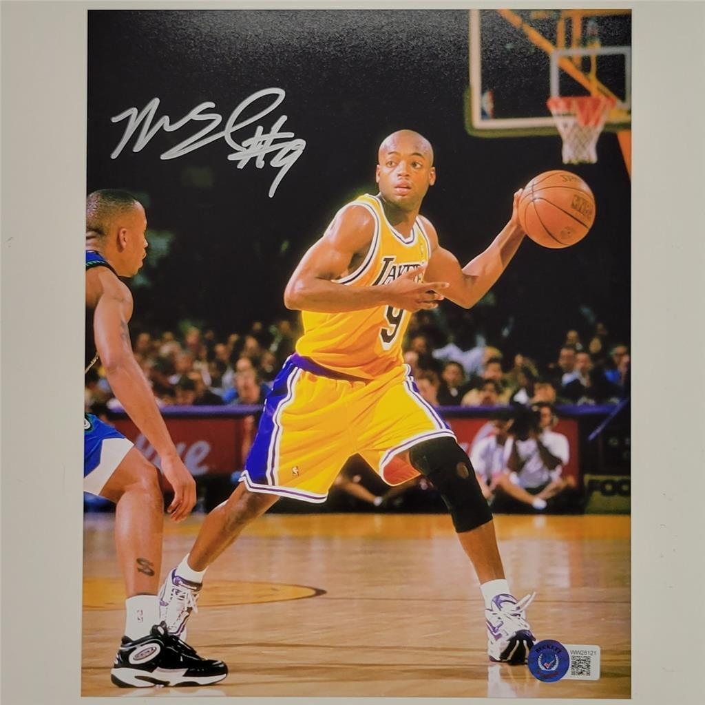 Nick Van Exel signed Lakers 8x10 photo #1 autograph ~ Beckett BAS Witness Holo