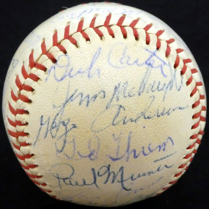 1960 Spring Training Signed Baseball With 28 Total Signatures Curt Flood Beckett