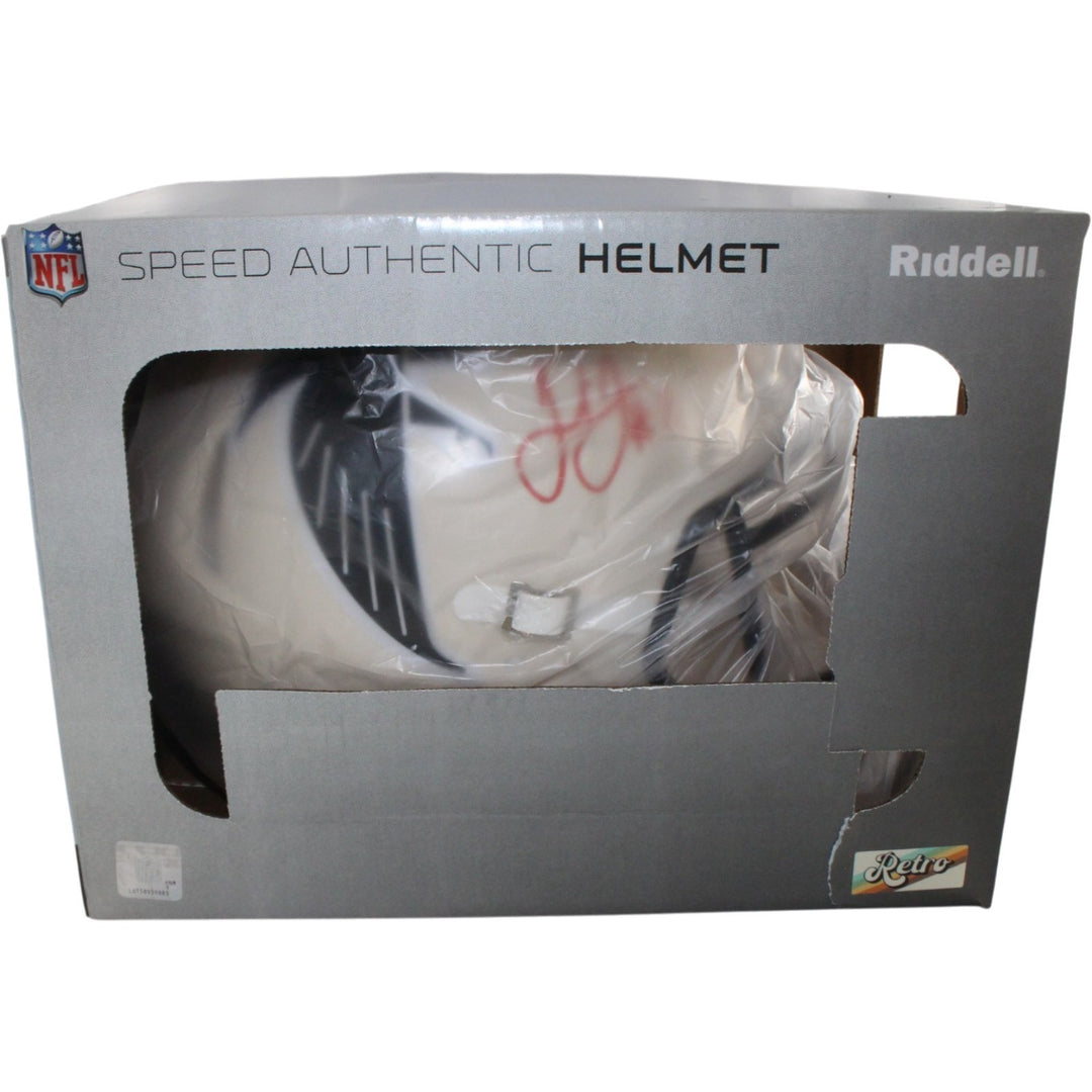 Julio Jones Autographed Atlanta Falcons Authentic Retro Helmet Beckett WIT 56448