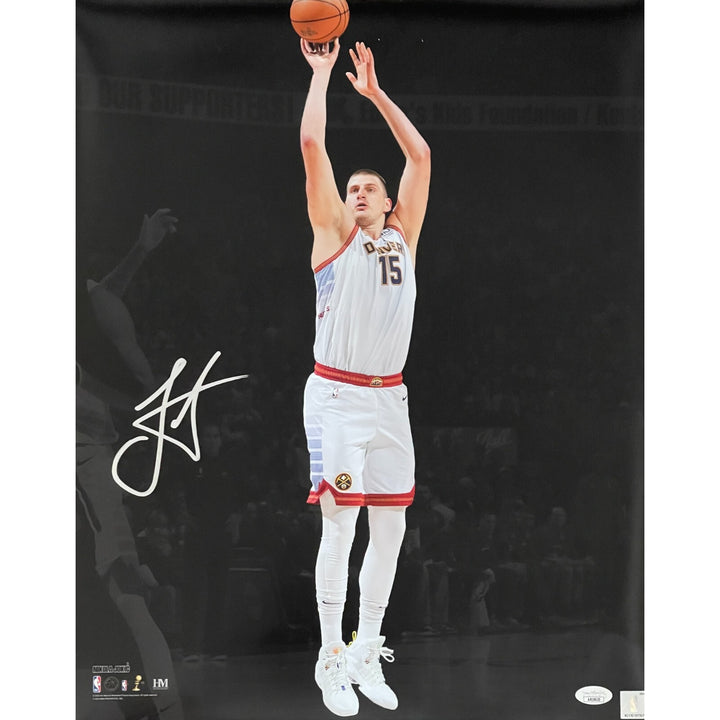 Nikola Jokic Autographed/Signed Denver Nuggets 16x20 Photo JSA 46334