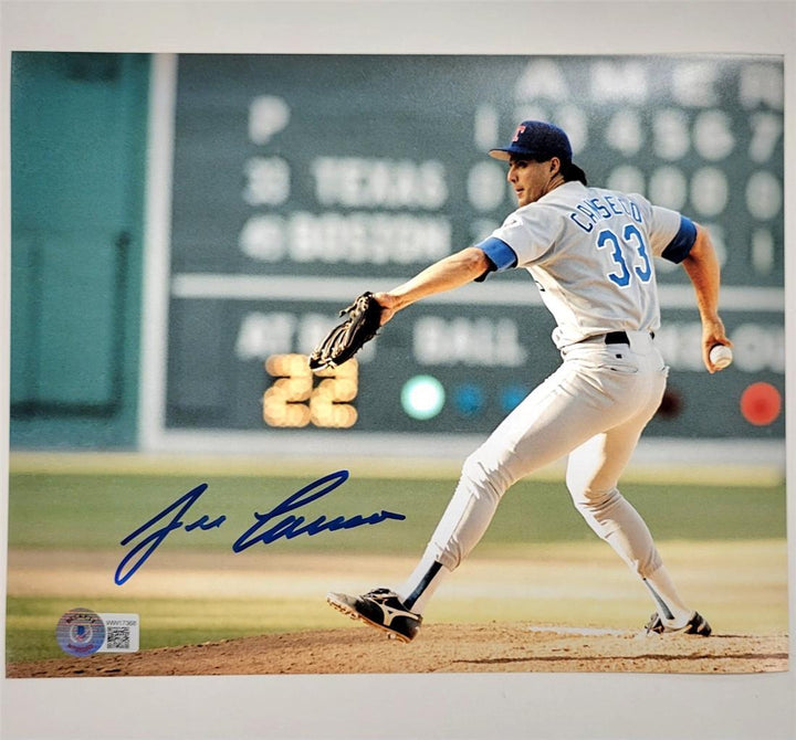 Jose Canseco signed Texas Rangers 8x10 Photo #3 autograph ~ BAS Beckett Witness
