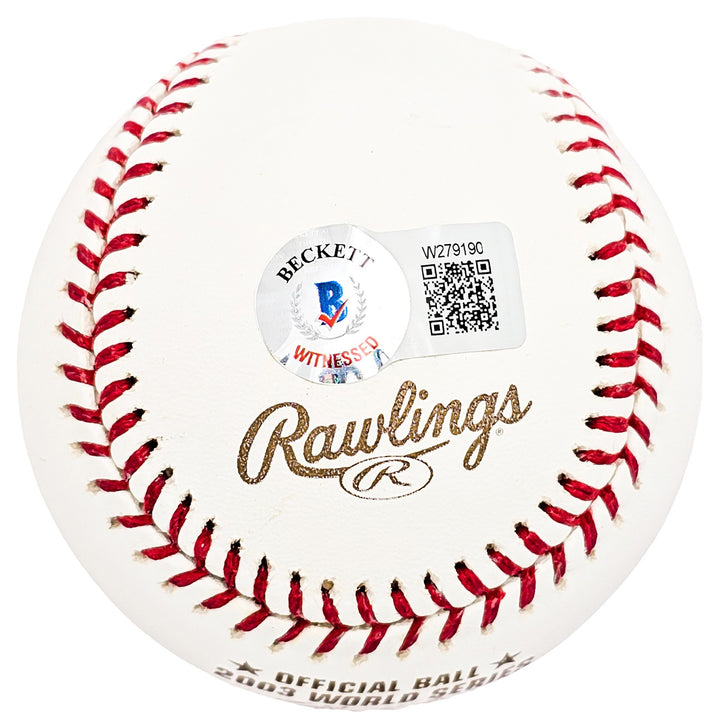 Miguel Cabrera Signed Official 2003 WS Logo Baseball Detroit Tigers Beckett Wit