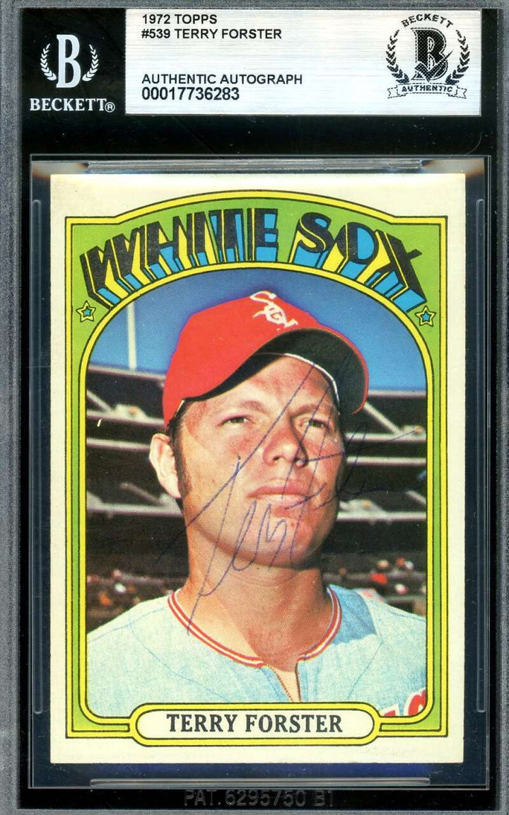 Terry Forster Beckett BAS Vintage Signed 1972 Topps Rookie Autograph