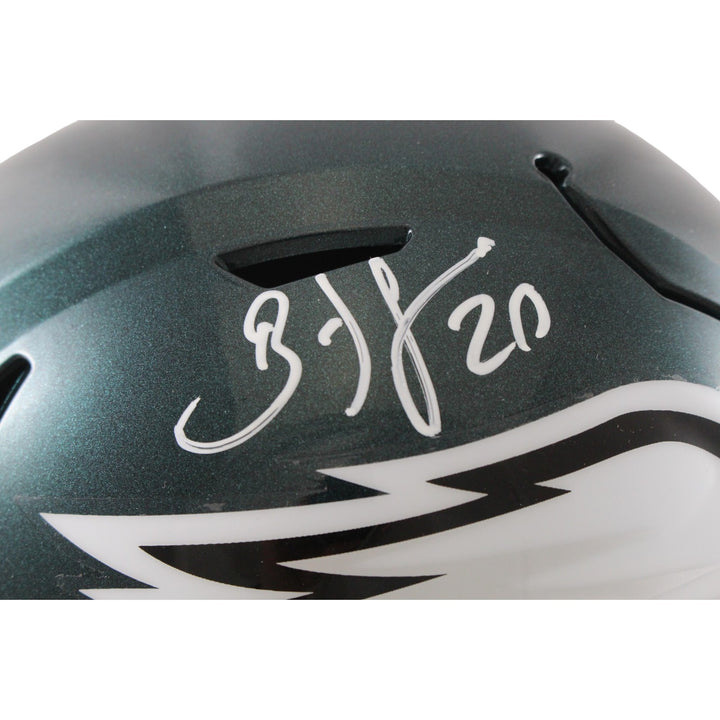 Brian Dawkins Autographed Philadelphia Eagles Mid-Size Midi Helmet Beckett 55631