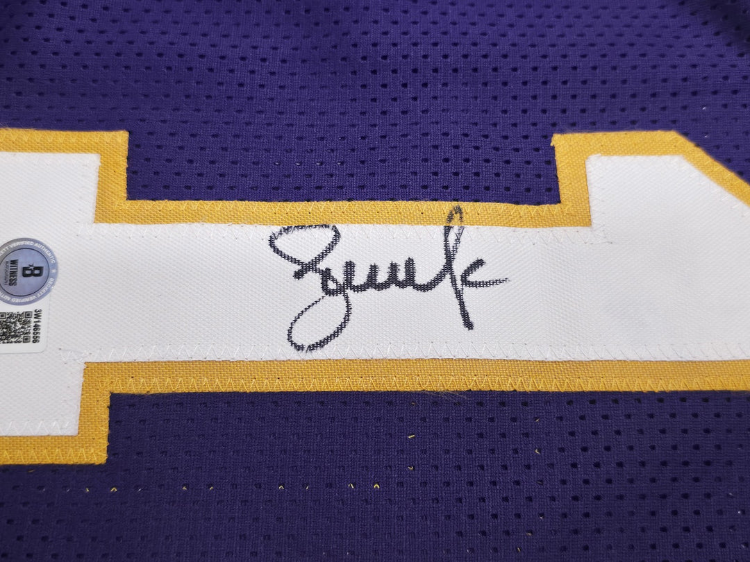 Los Angeles Lakers Steve Nash Autographed Signed Purple Stat Jersey Beckett Wit