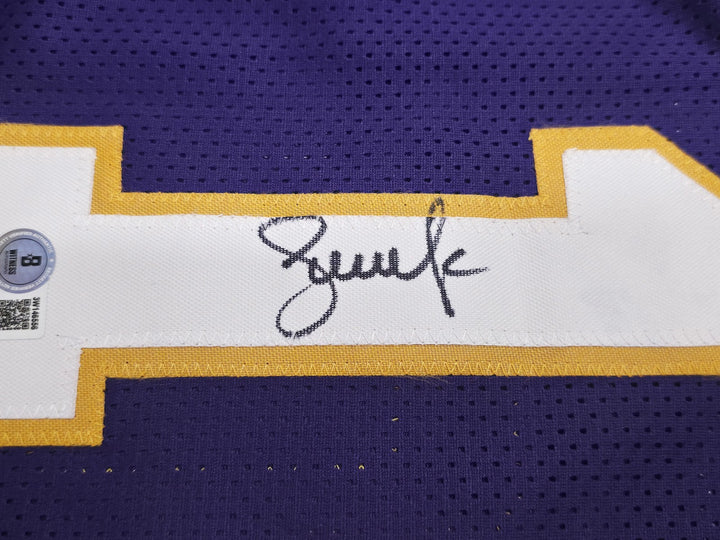 Los Angeles Lakers Steve Nash Autographed Signed Purple Stat Jersey Beckett Wit