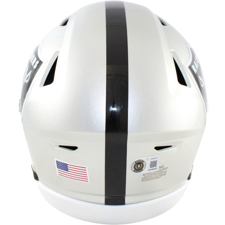 Bo Jackson Autographed Las Vegas Raiders Mid-Size Midi Helmet Beckett WIT 58523