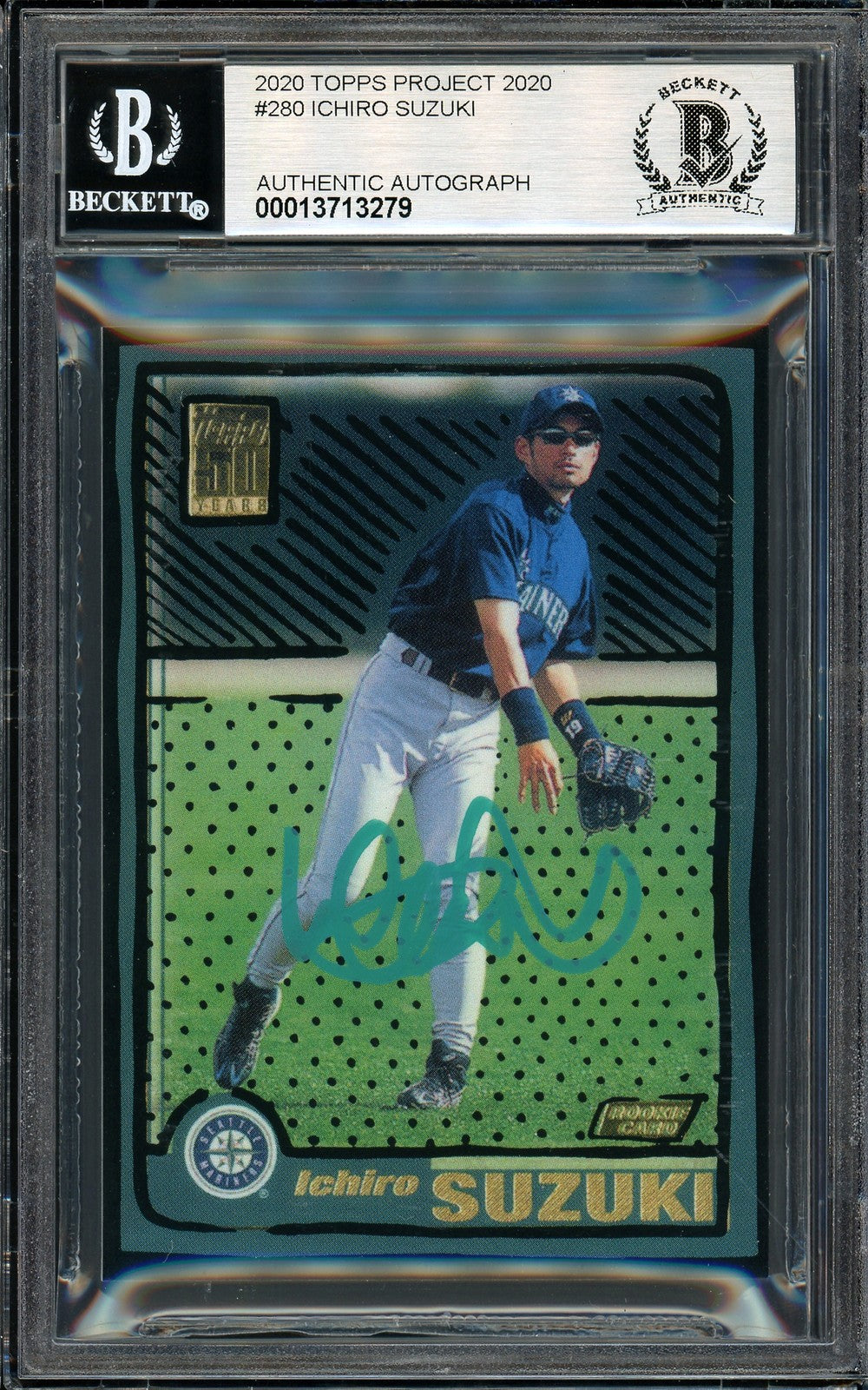 Ichiro Suzuki Auto Topps Project 2020 Joshua Vides Card 280 Auto 10 #/10 Beckett