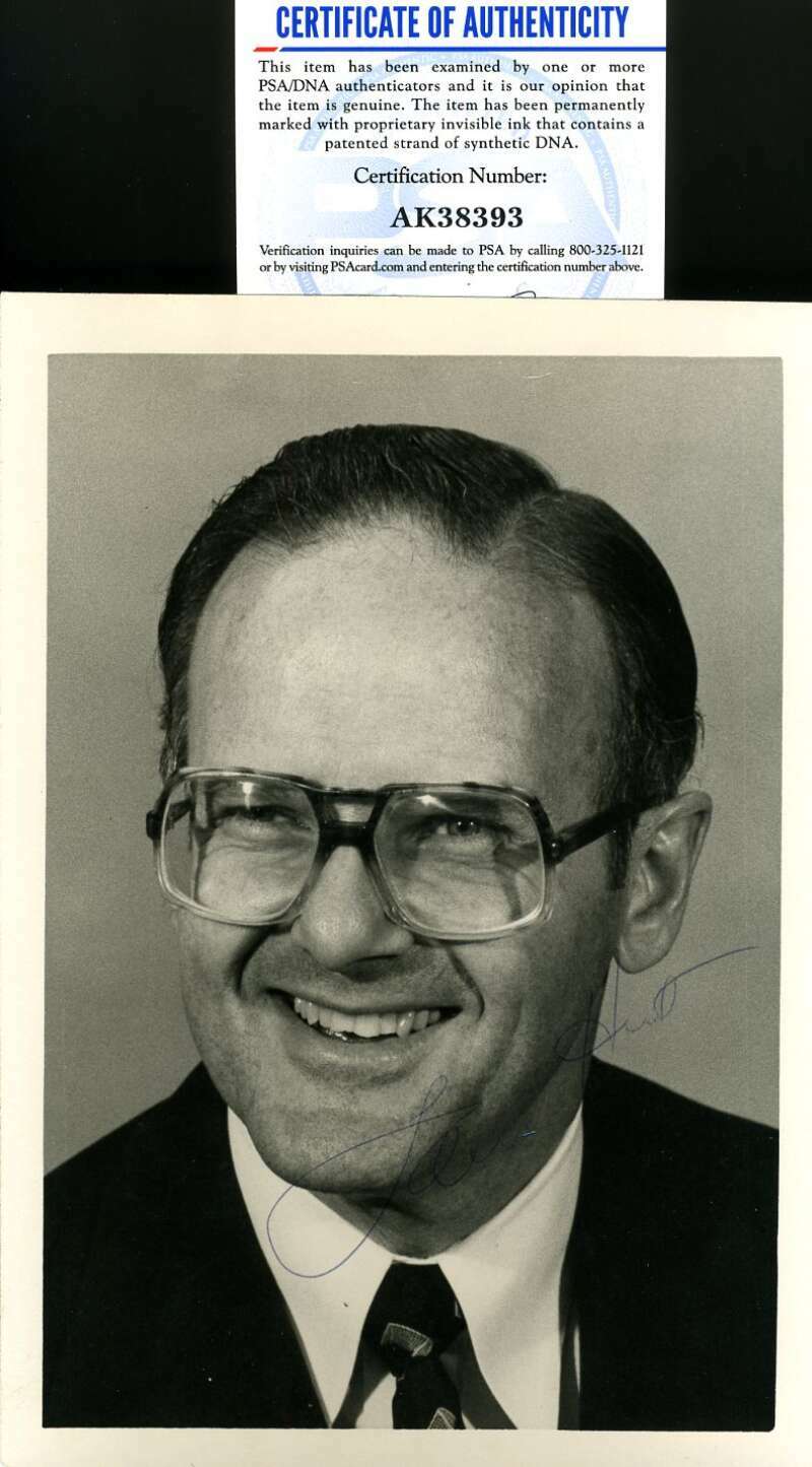 Lamar Hunt PSA DNA Coa Signed 5x7 Vintage Autograph Photo Autograph