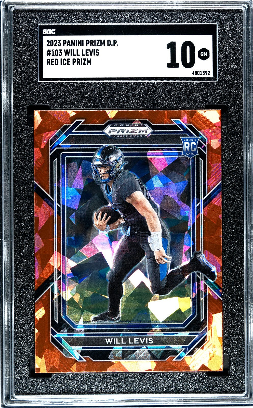 Will Levis 2023 Panini Red Ice Prizm DP Rookie Card (RC) #103- SGC Graded 10 GM