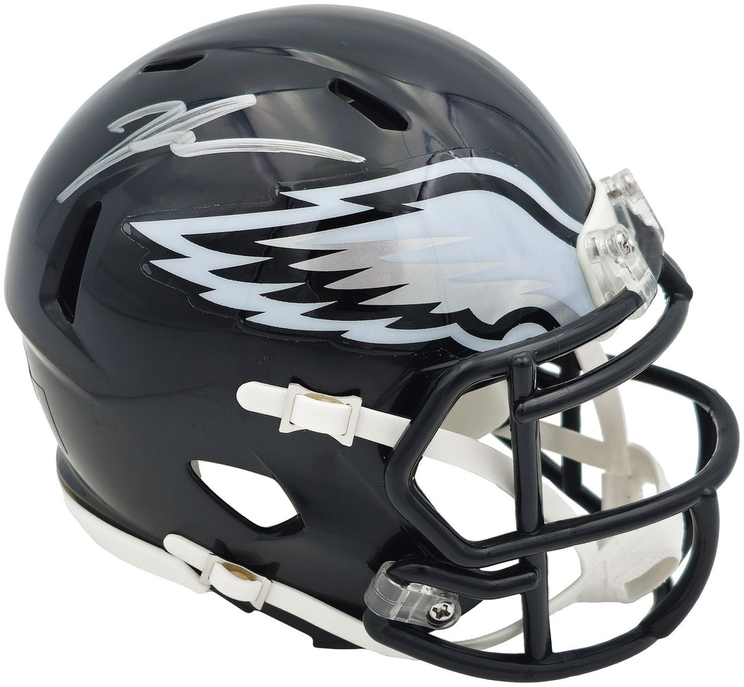 Jalen Carter Signed Eagles 2022 Alternate Black Speed Mini Helmet Beckett Wit