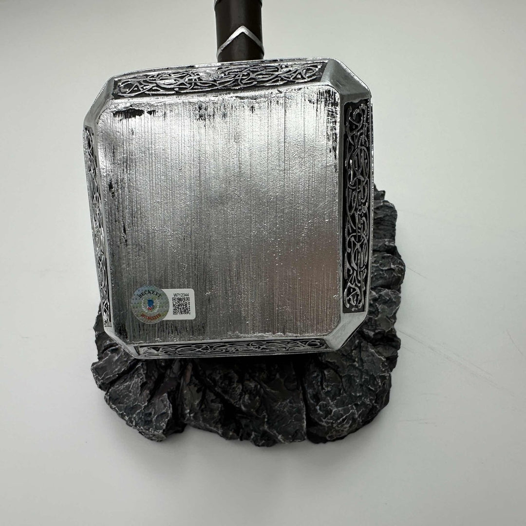 Autographed/Signed Chris Hemsworth Thor Mjolnir 17" Hammer Replica BAS COA
