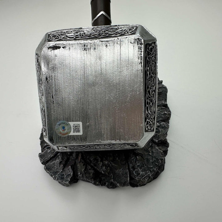 Autographed/Signed Chris Hemsworth Thor Mjolnir 17" Hammer Replica BAS COA