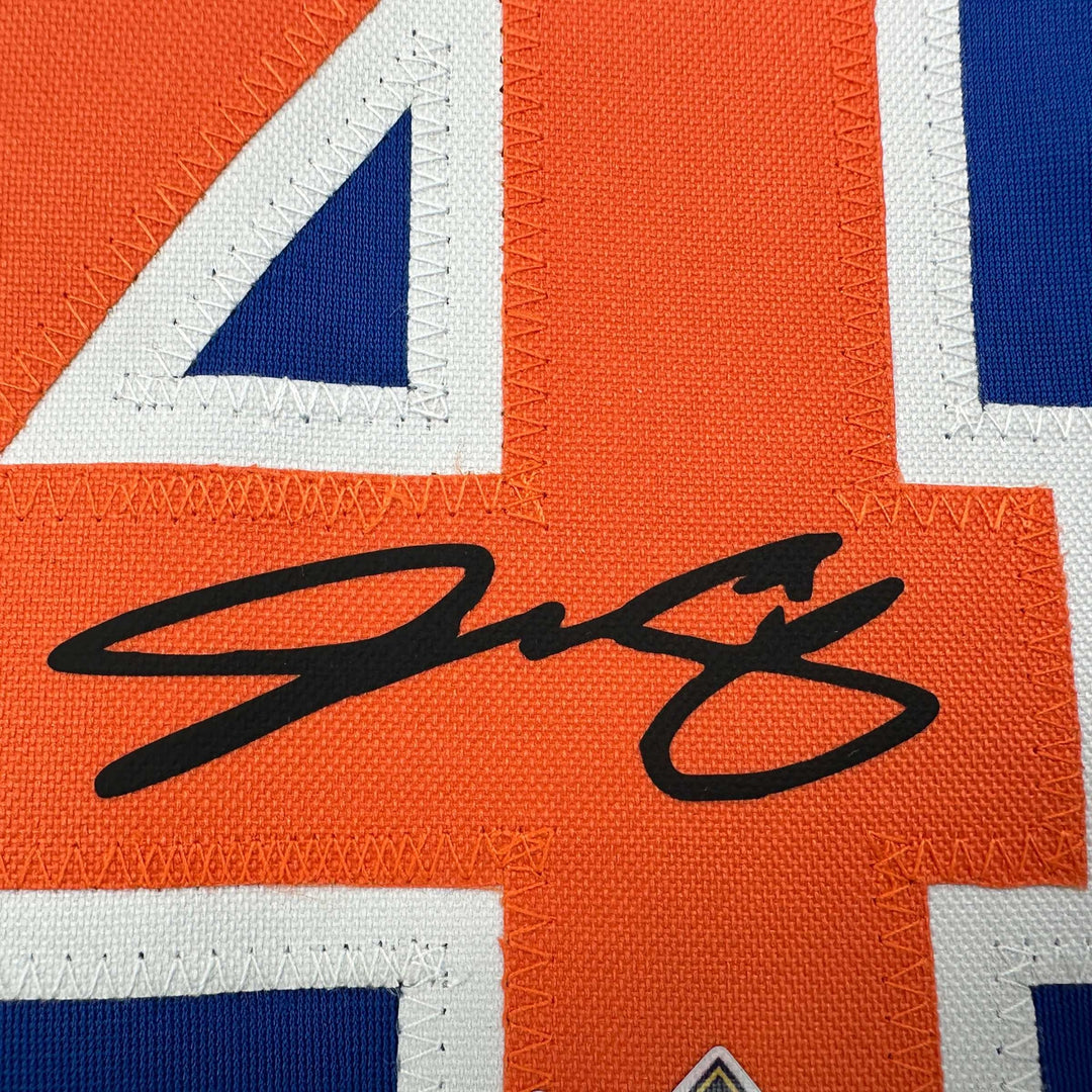 Facsimile Autographed Jac Caglianone Florida Blue Reprint Jersey Size Men's XL