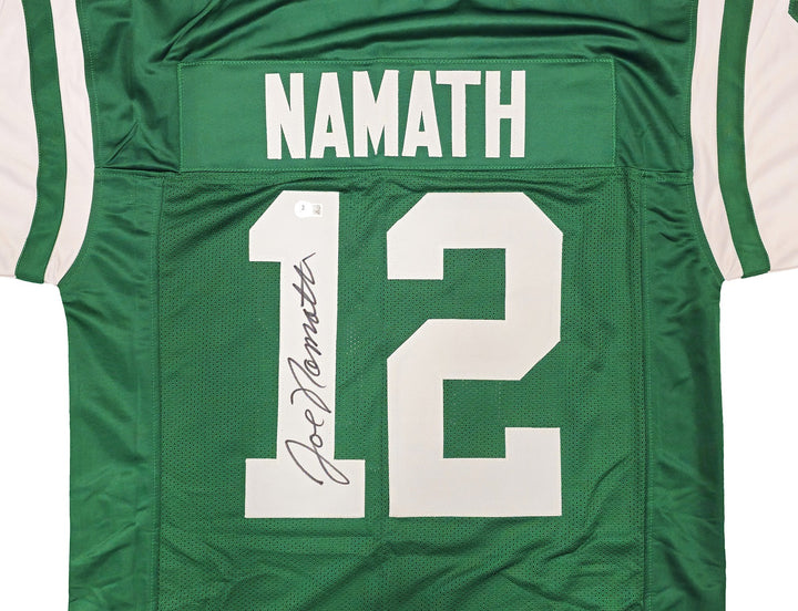 New York Jets Joe Namath Signed Green Jersey Beckett Wit