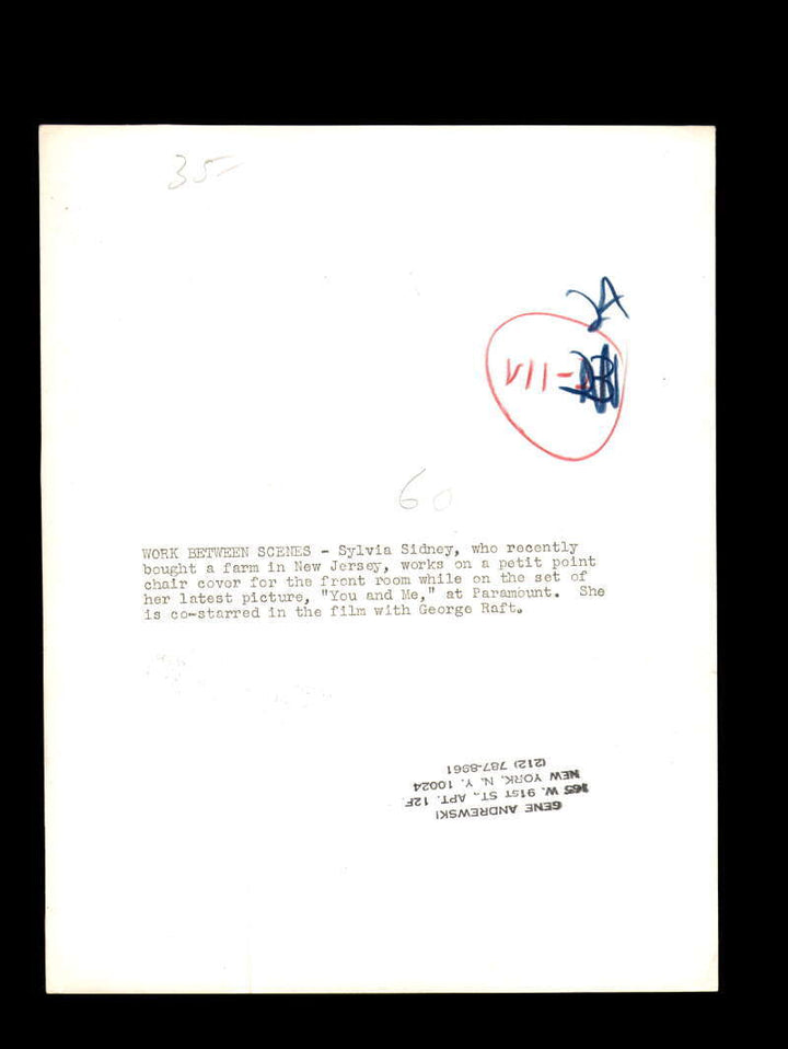 Sylvia Sidney JSA Coa Signed 8x10 1938 Photograph Autograph