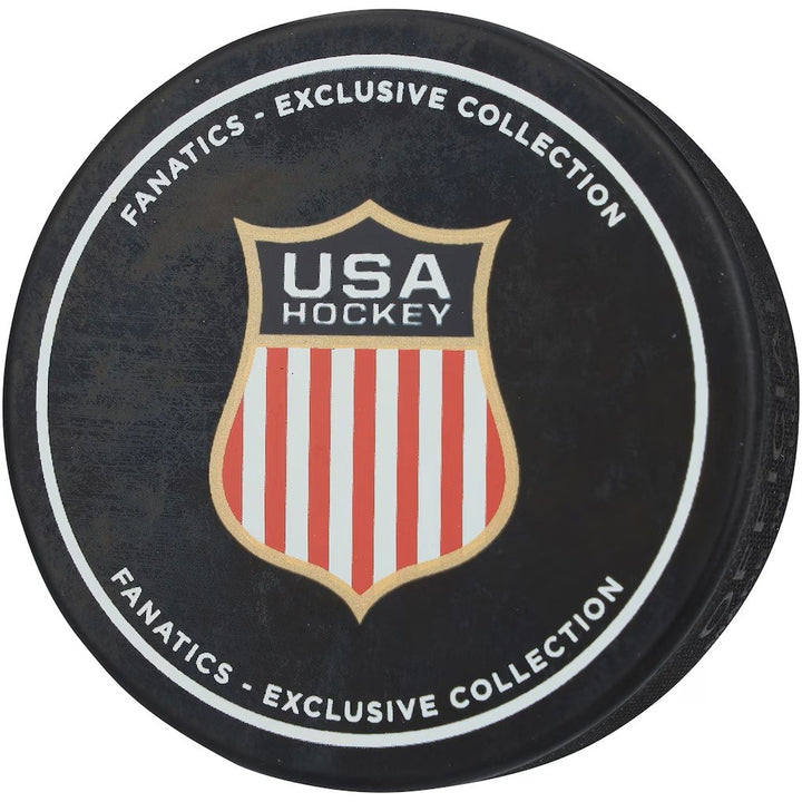 Megan Keller Signed USA Hockey Logo Puck 26 Golden Goal Insc Fanatics
