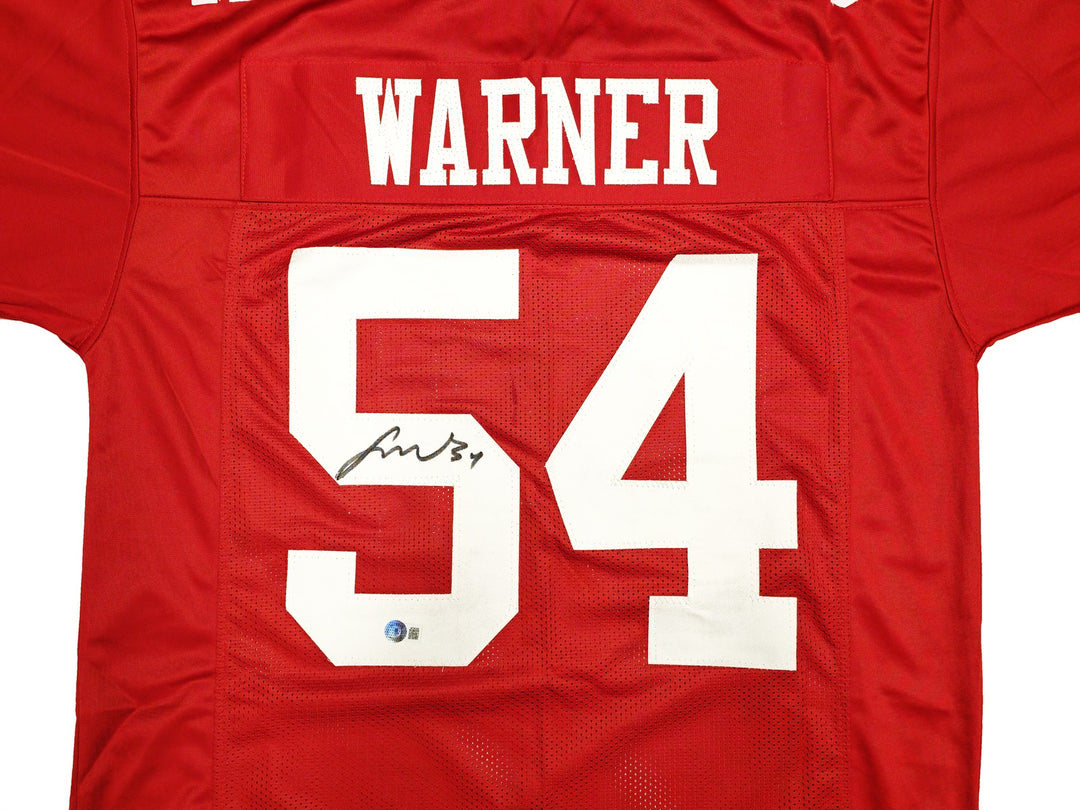 San Francisco 49ers Fred Warner Signed Red Jersey Beckett Witness