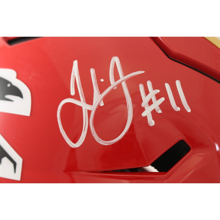 Julio Jones Autographed Atlanta Falcons SpeedFlex TB Helmet Beckett WIT 56449