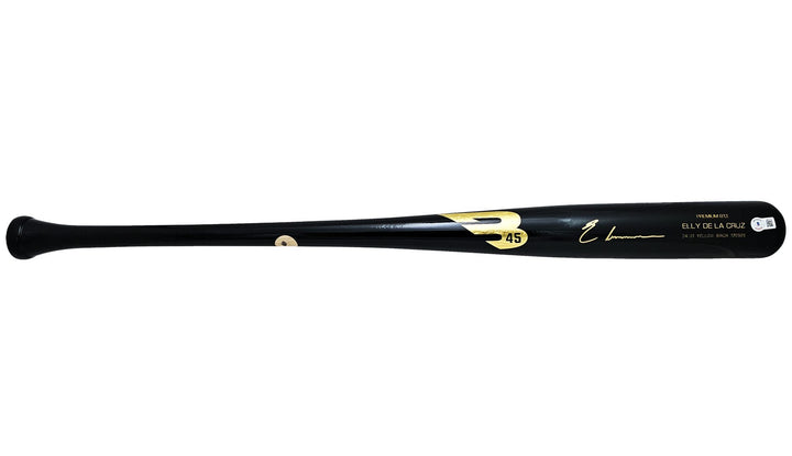 Elly De La Cruz Signed Black B45 Player Model Bat Cincinnati Reds Beckett Wit