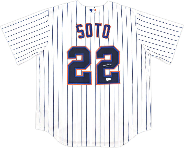 New York Mets Juan Soto Signed White Nike Jersey Size XL Beckett