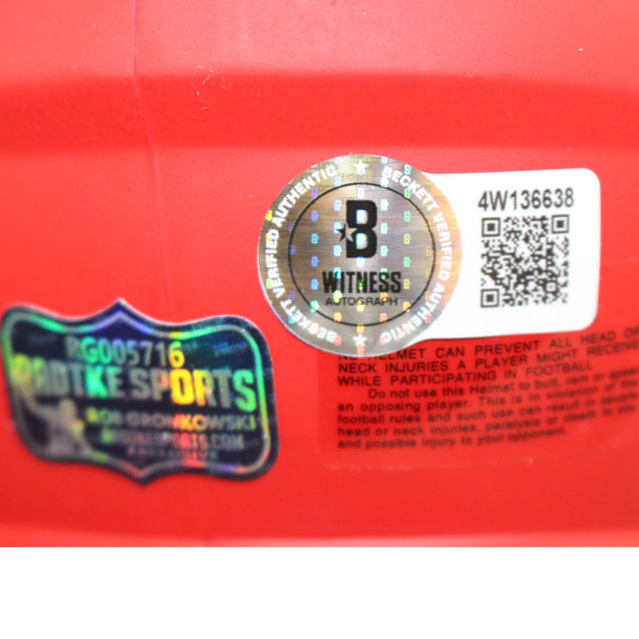 Rob Gronkowski Autographed New England Patriots Rave Mini Helmet Beckett 54754