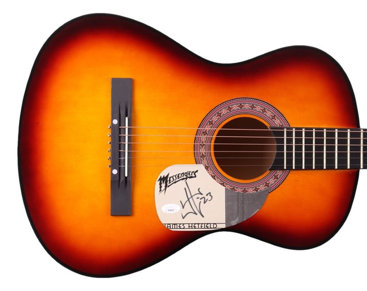 James Hetfield Metallica Signed 38" Sunburst Acoustic Guitar JSA Hologram