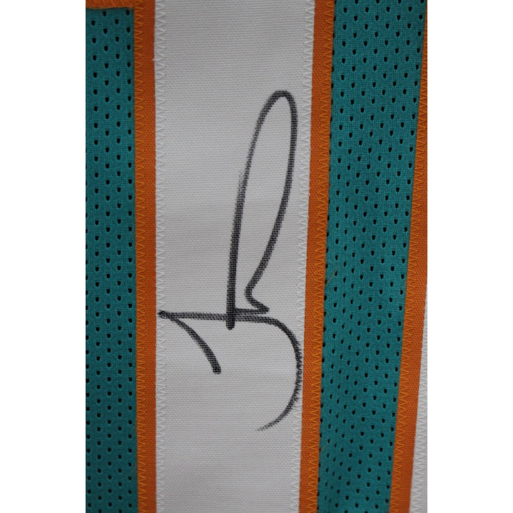 Tyreek Hill Autographed/Signed Pro Style Teal Jersey Beckett 36249