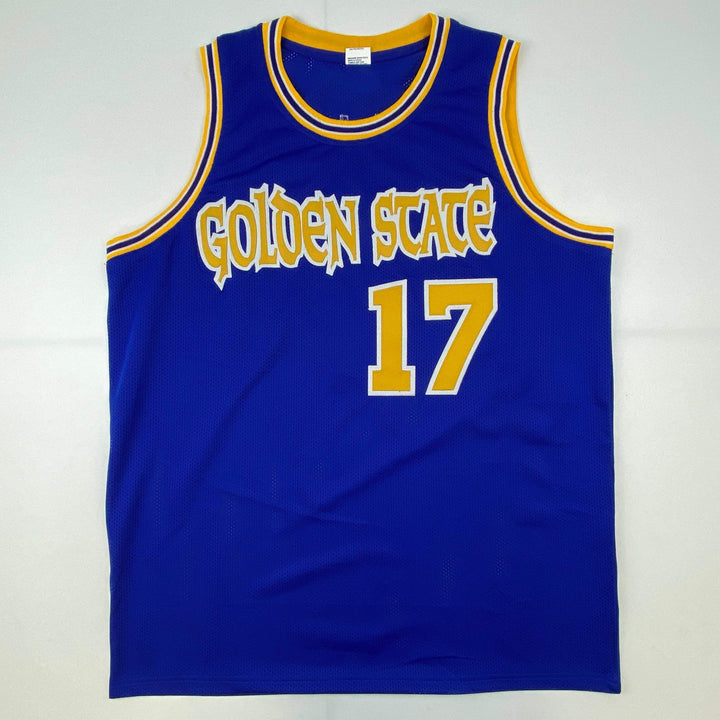 Autographed/Signed Chris Mullin Golden State Blue Basketball Jersey JSA COA Auto