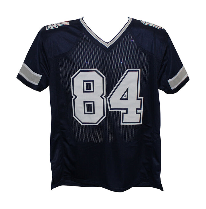 Jay Novacek Autographed/Signed Pro Style Blue XL Jersey BAS 31162