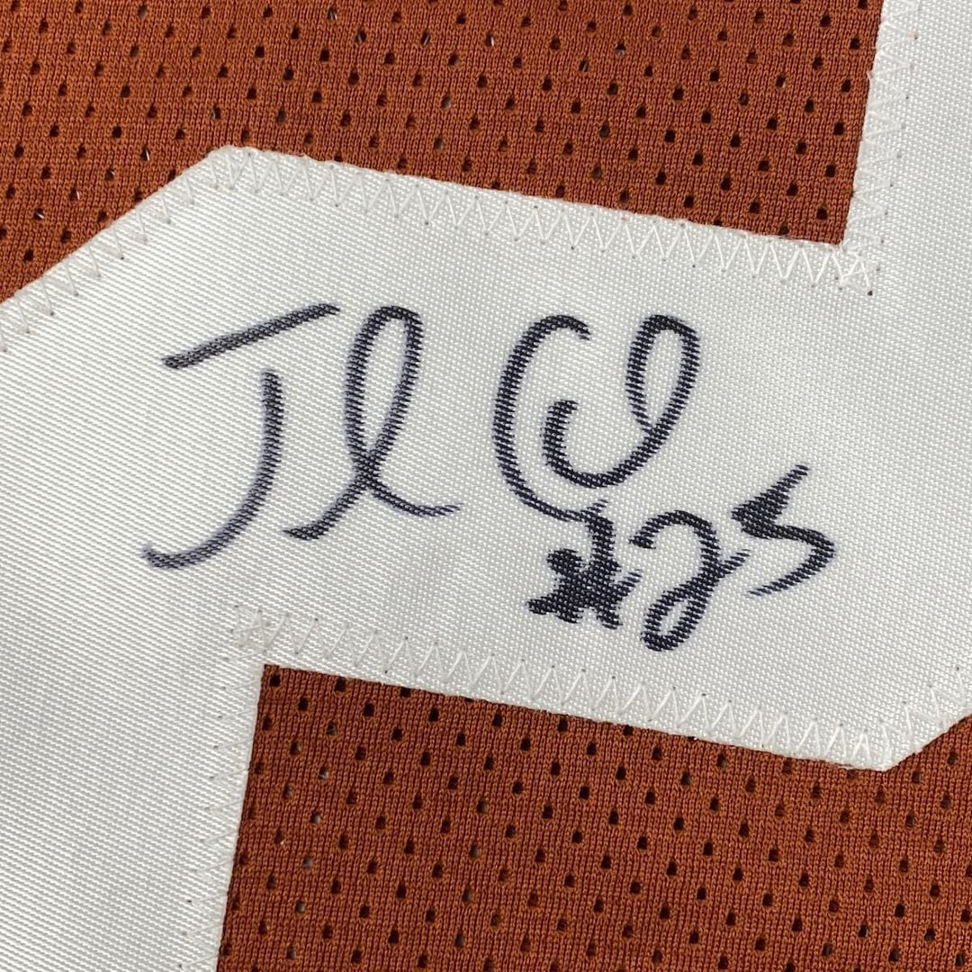 Autographed/Signed JAMAAL CHARLES Texas Orange College Football Jersey JSA COA